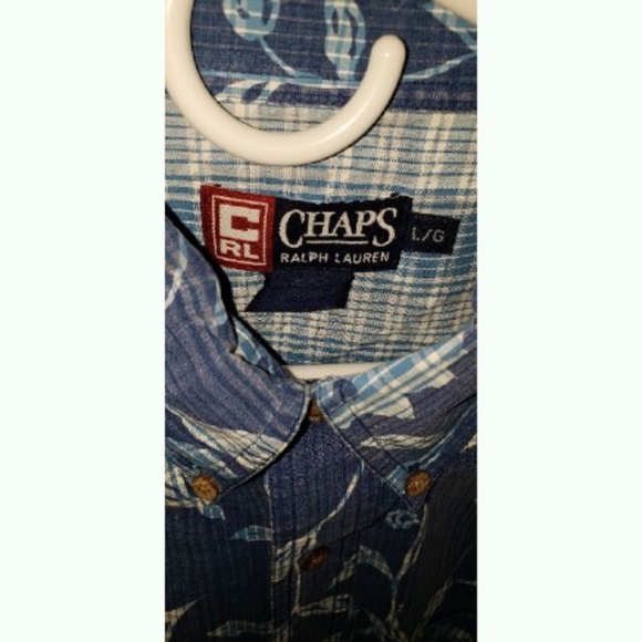 Chaps Ralph Lauren Palm Beach Hawaiian Shirt EUC - Picture 5 of 5